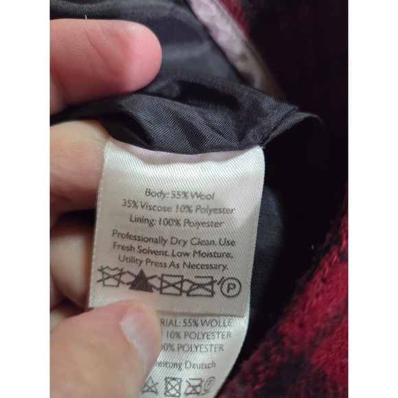 Plaid Mini Skirt Red and Gray Tartan Schoolgirl Skirt Wool Blend Ladies 8 - Picture 7 of 8